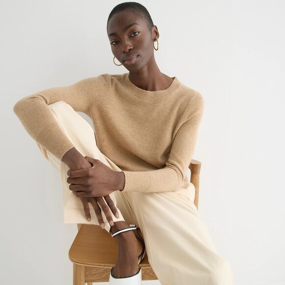 J. Crew Cashmere Sweater Camel - Picture 2 of 8